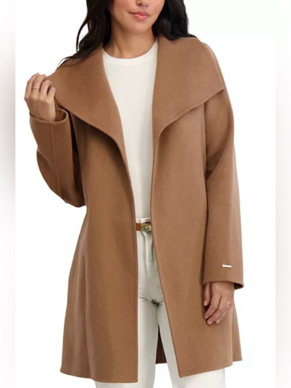Tahari Camel Wool-Blend Coat